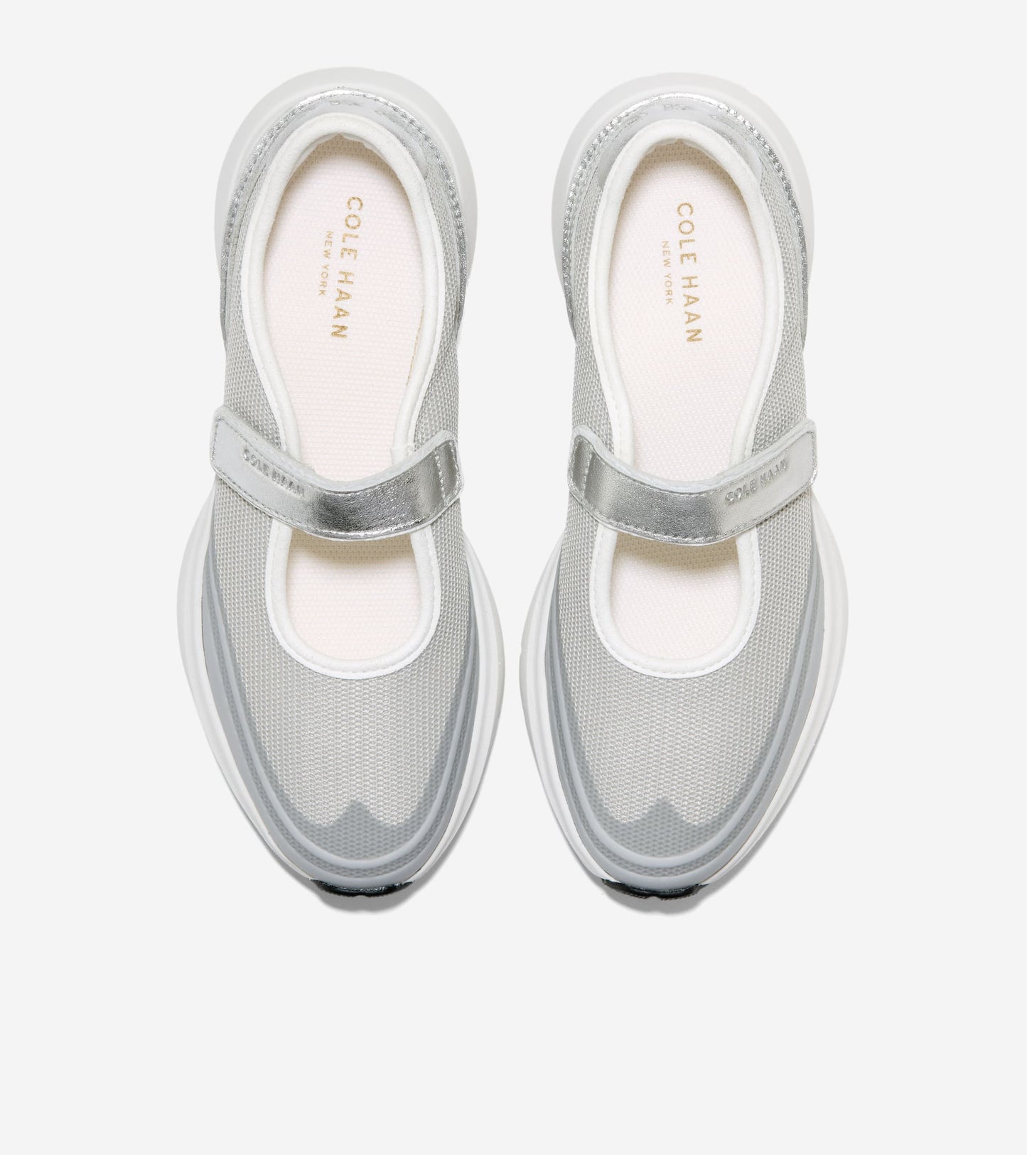W37606:SILVER MESH / SILVER METALLIC/WHITE LEATHER