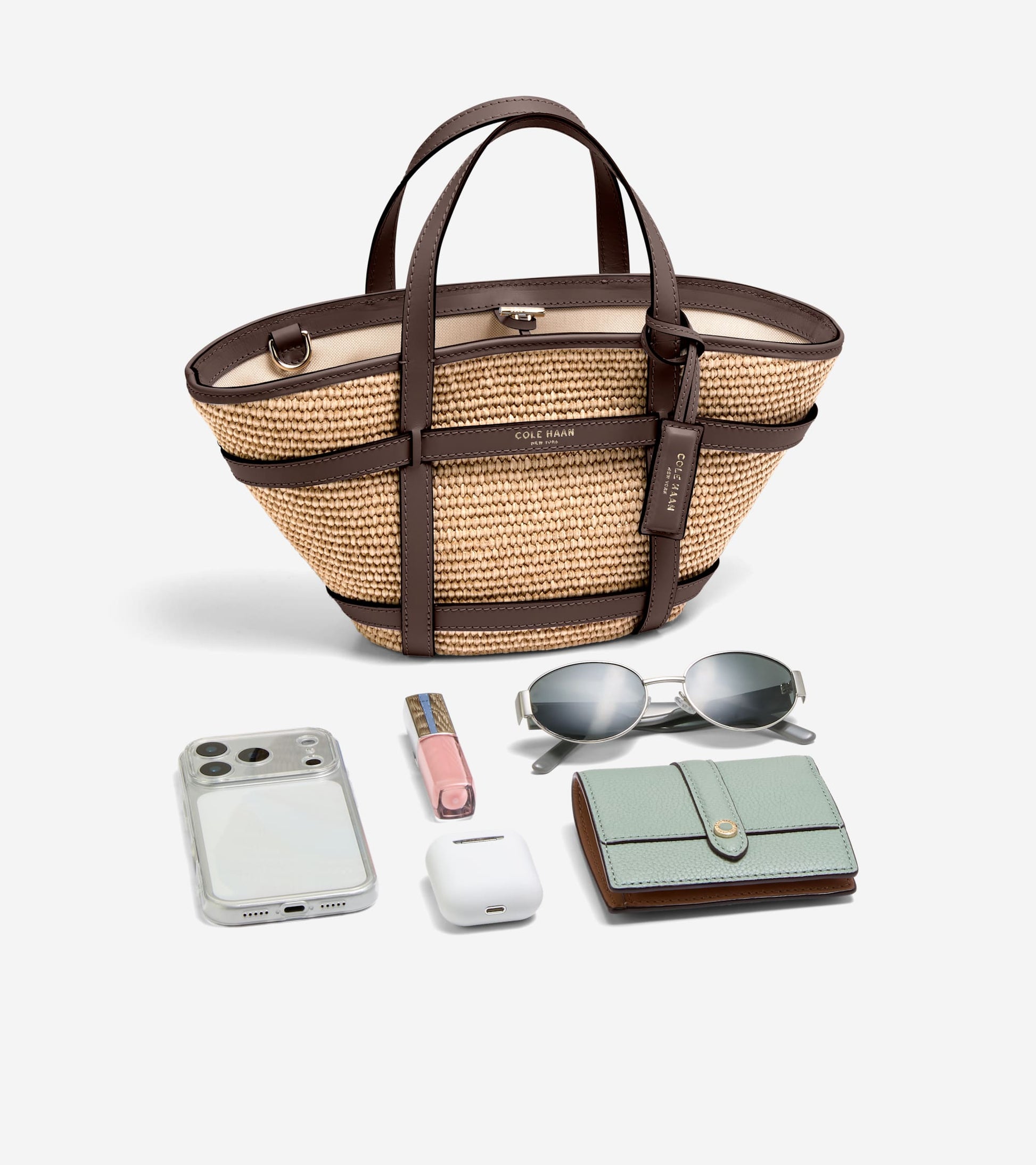 U08158:NATURAL RAFFIA/DK. CHOCOLATE:0000