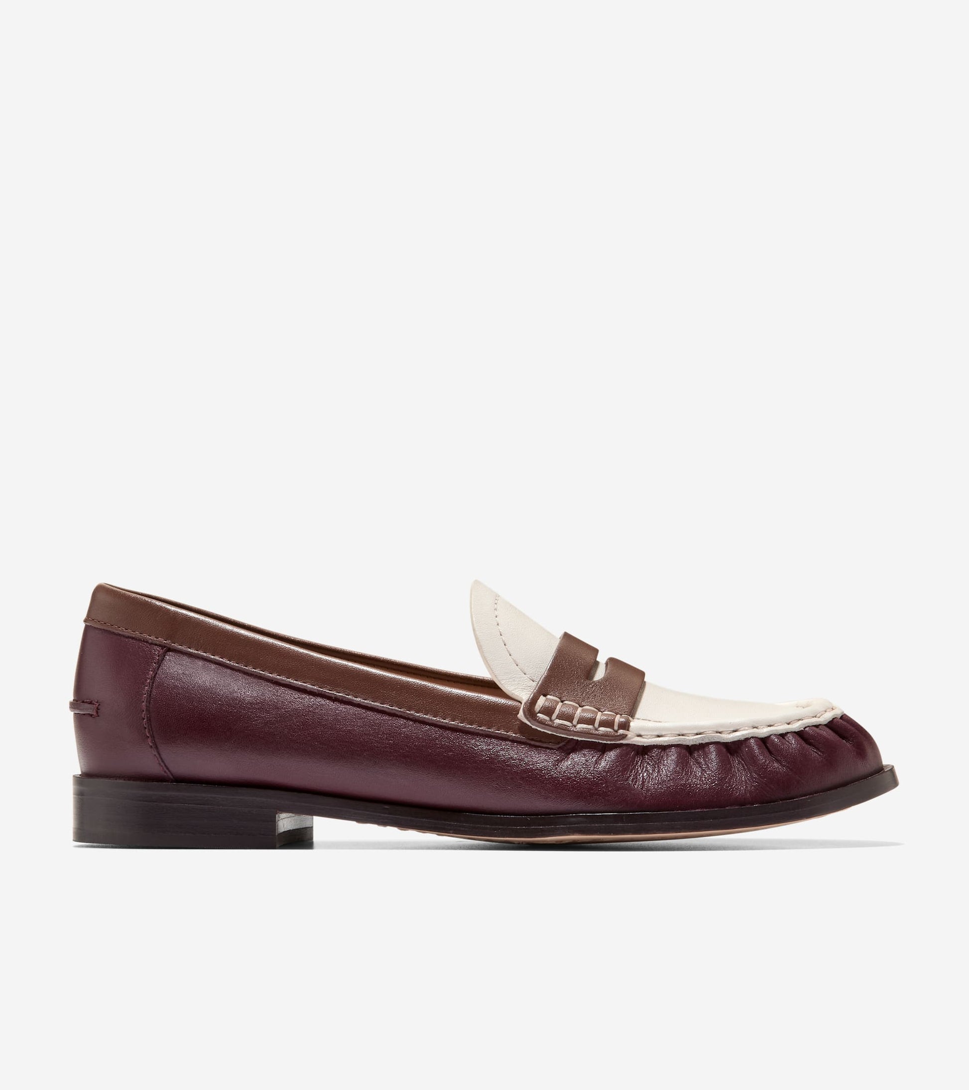 W37329:CH BLOODSTONE / FONDUE FUDGE / IVORY LEATHER