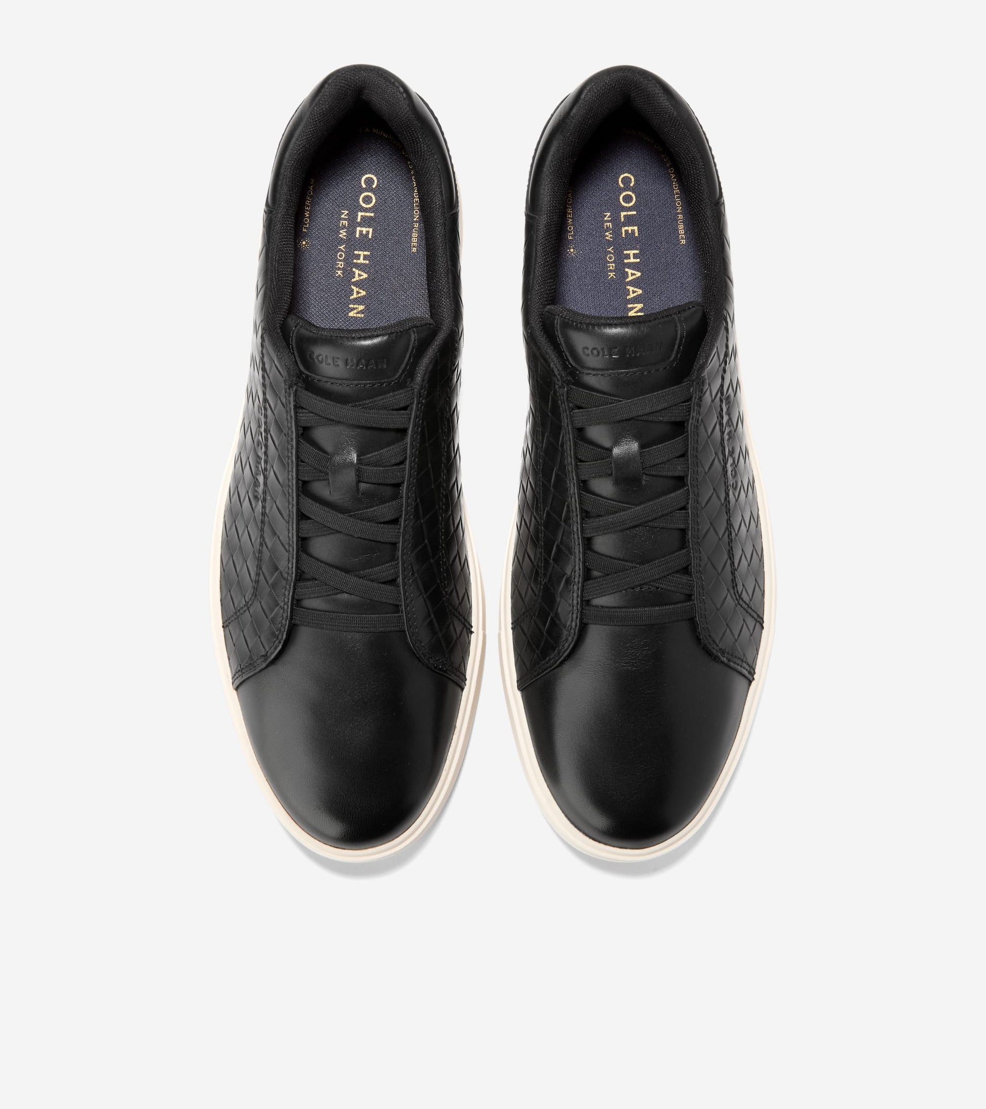 C43709:BLACK WOVEN EMBOSS / IVORY