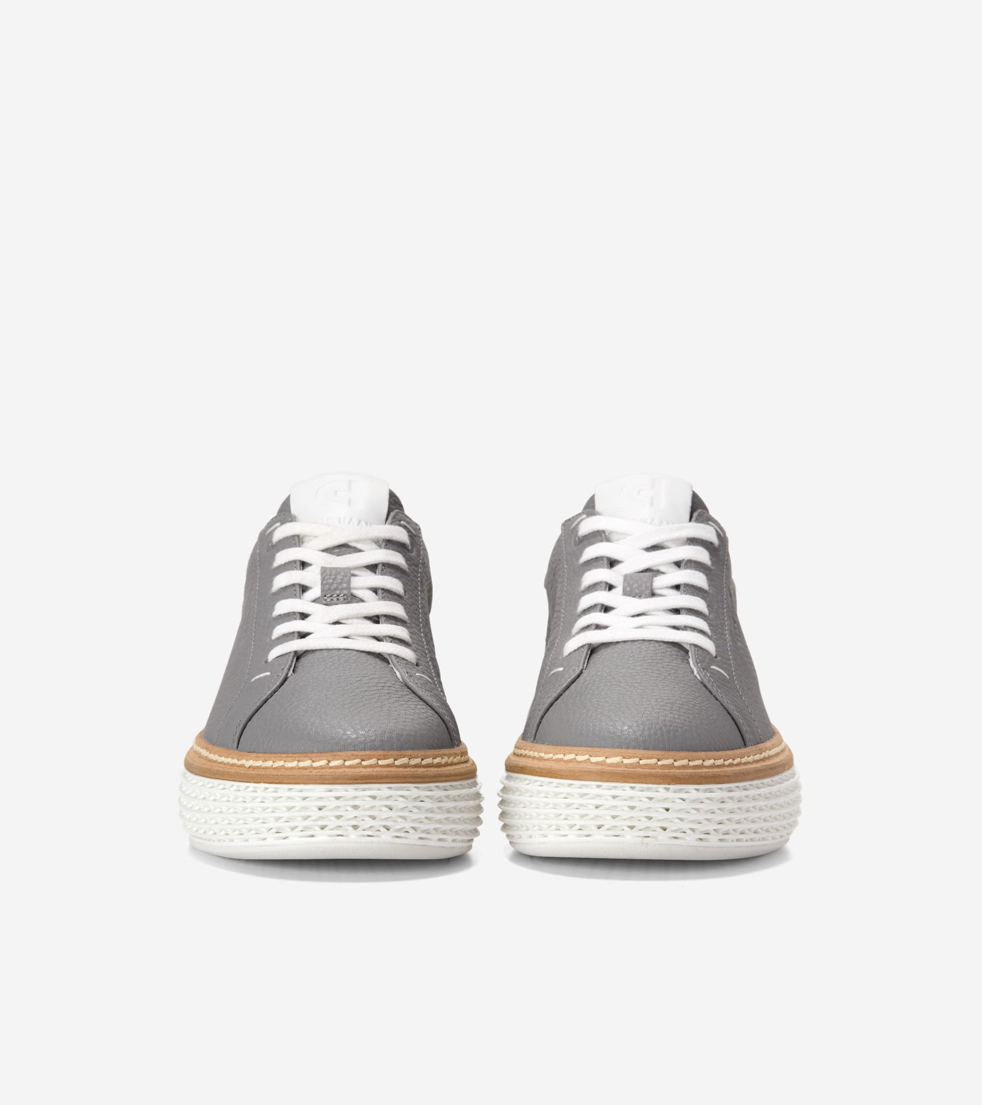 W34431:FROST GRAY TUMBLED LEATHER/WHITE