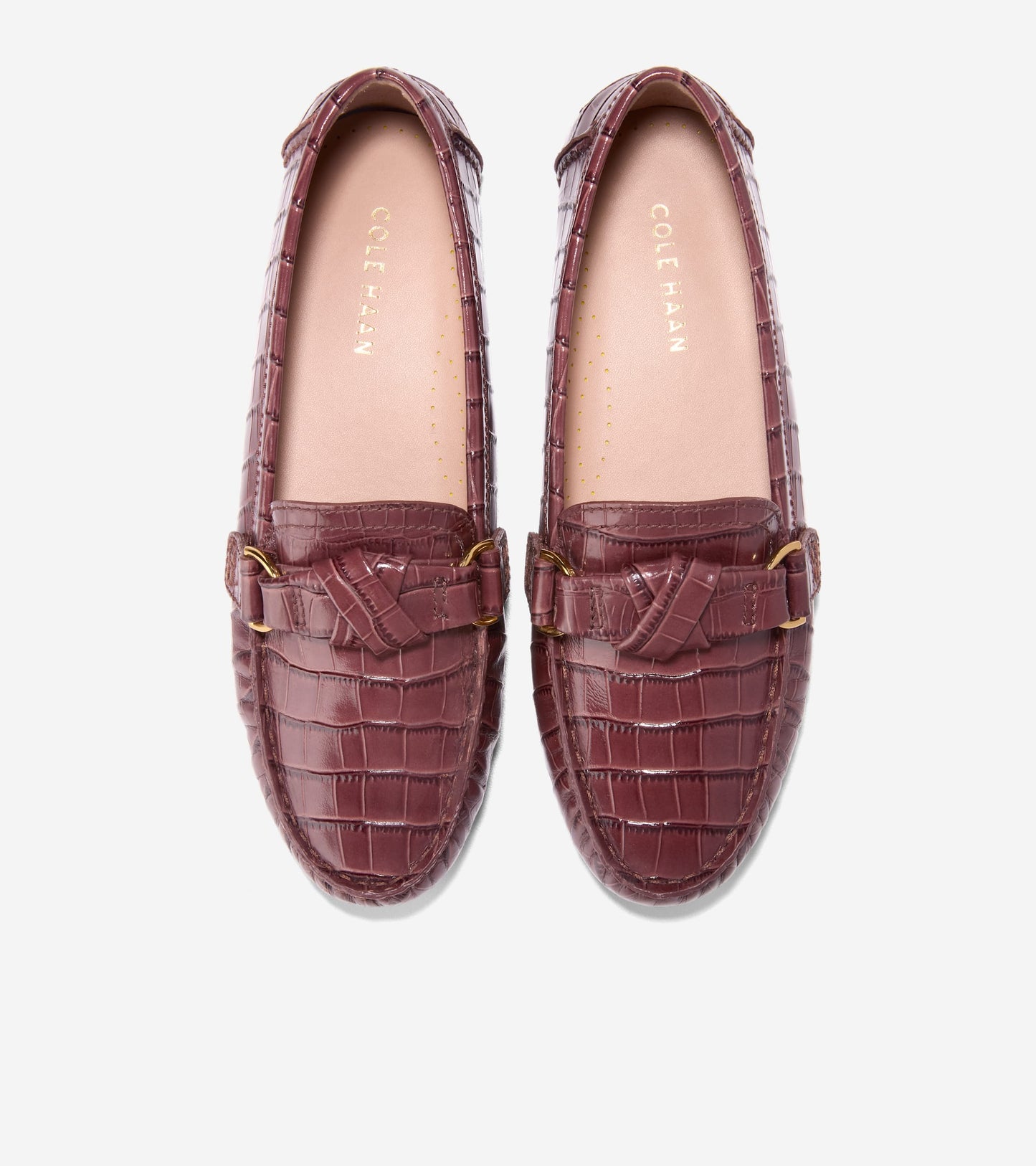 W36049:CH MAHOGANY CROC PRINT LEATHER