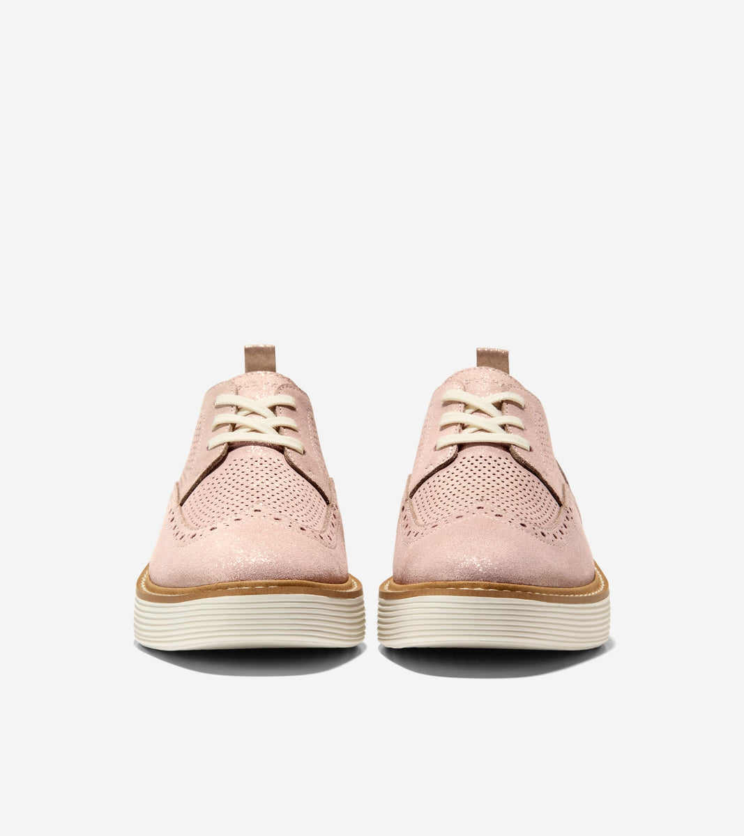 W29974:ROSE GOLD SHIMMER SUEDE/IVORY