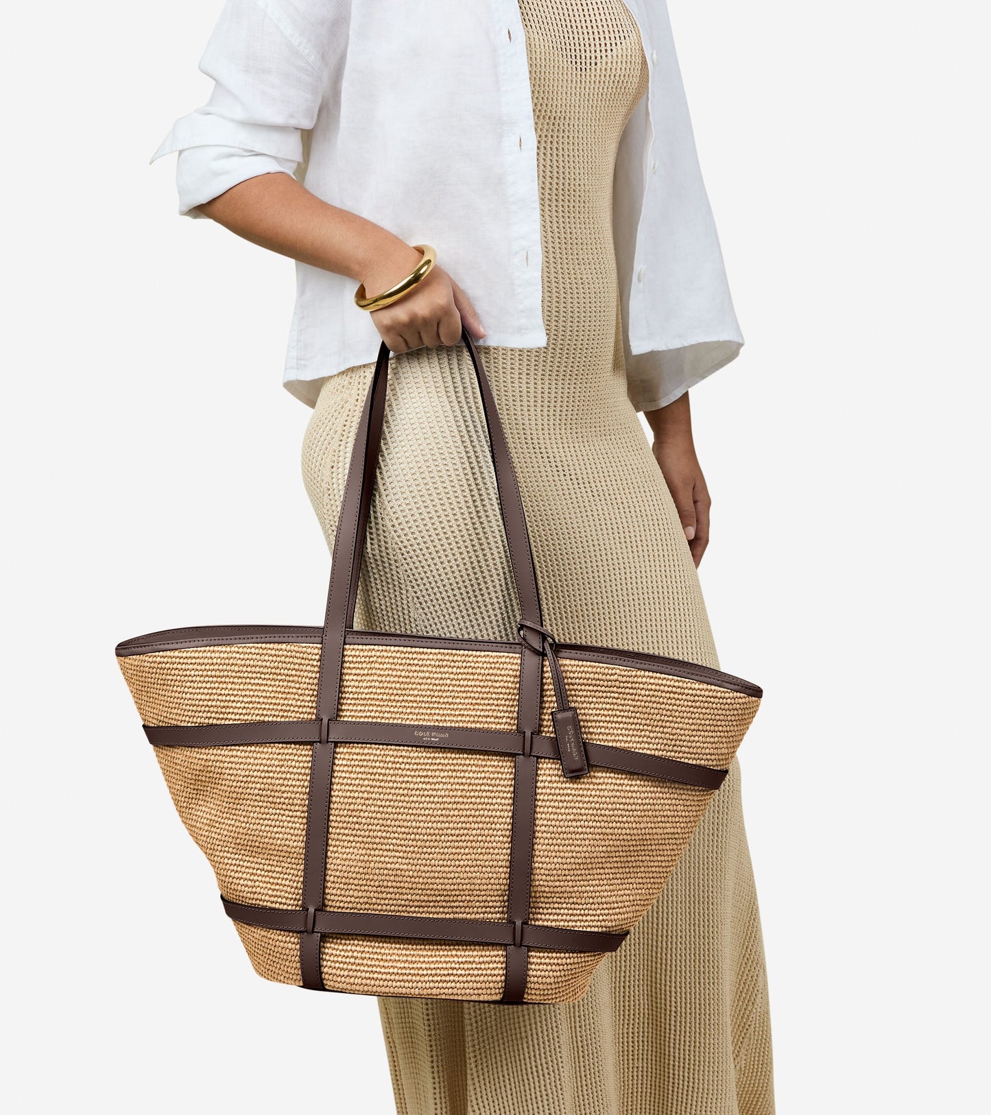 U08153:NATURAL RAFFIA/DK. CHOCOLATE.:0000