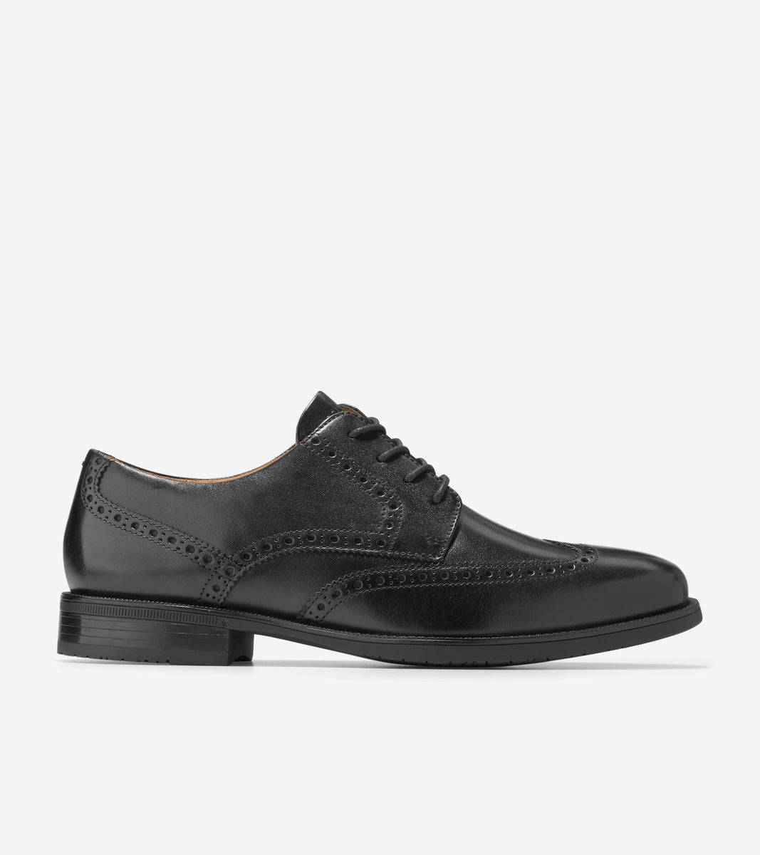 Cole haan black wingtip shoes online