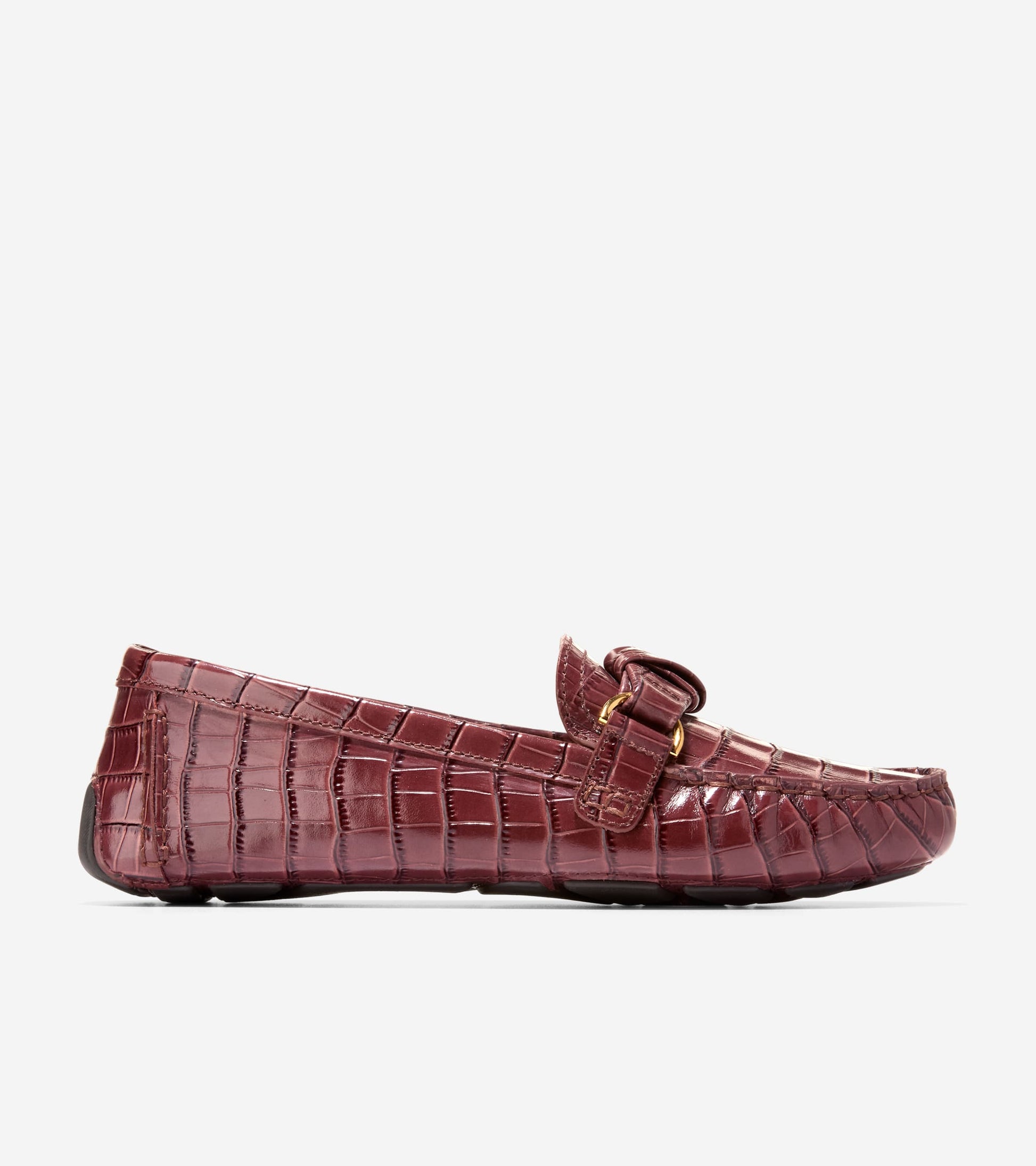 W36049:CH MAHOGANY CROC PRINT LEATHER