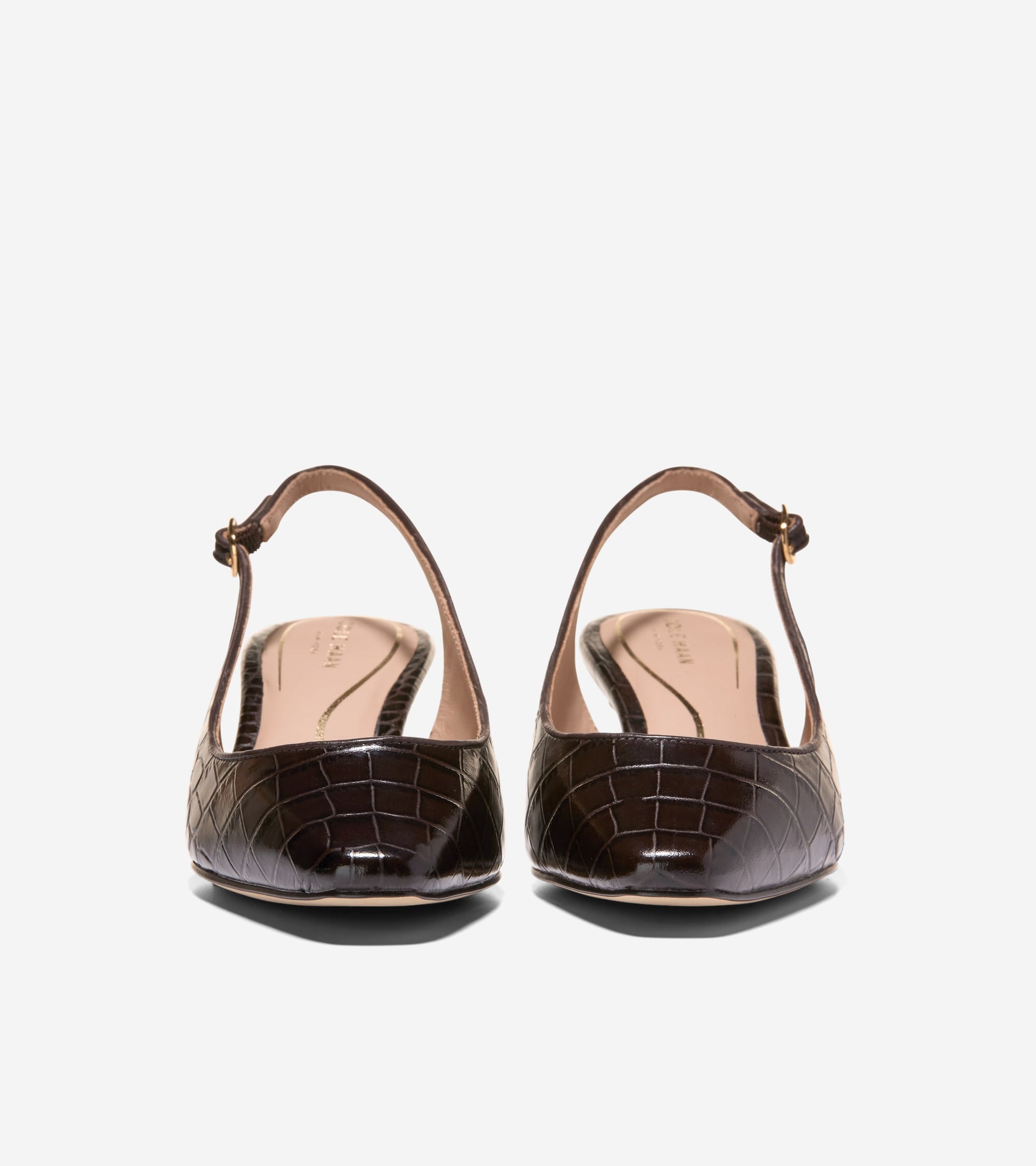 W36869:CH DK CHOCOLATE CROC PRINT LEATHER