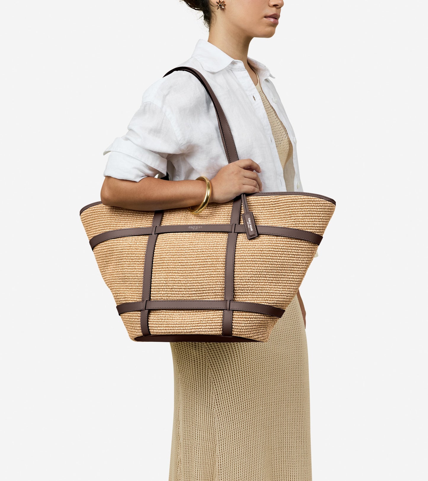 U08153:NATURAL RAFFIA/DK. CHOCOLATE.:0000