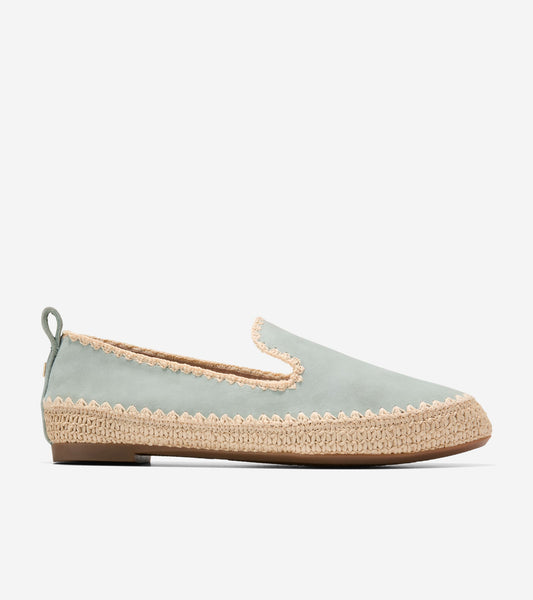 W36190:LILY PAD SUEDE / NATURAL RAFFIA