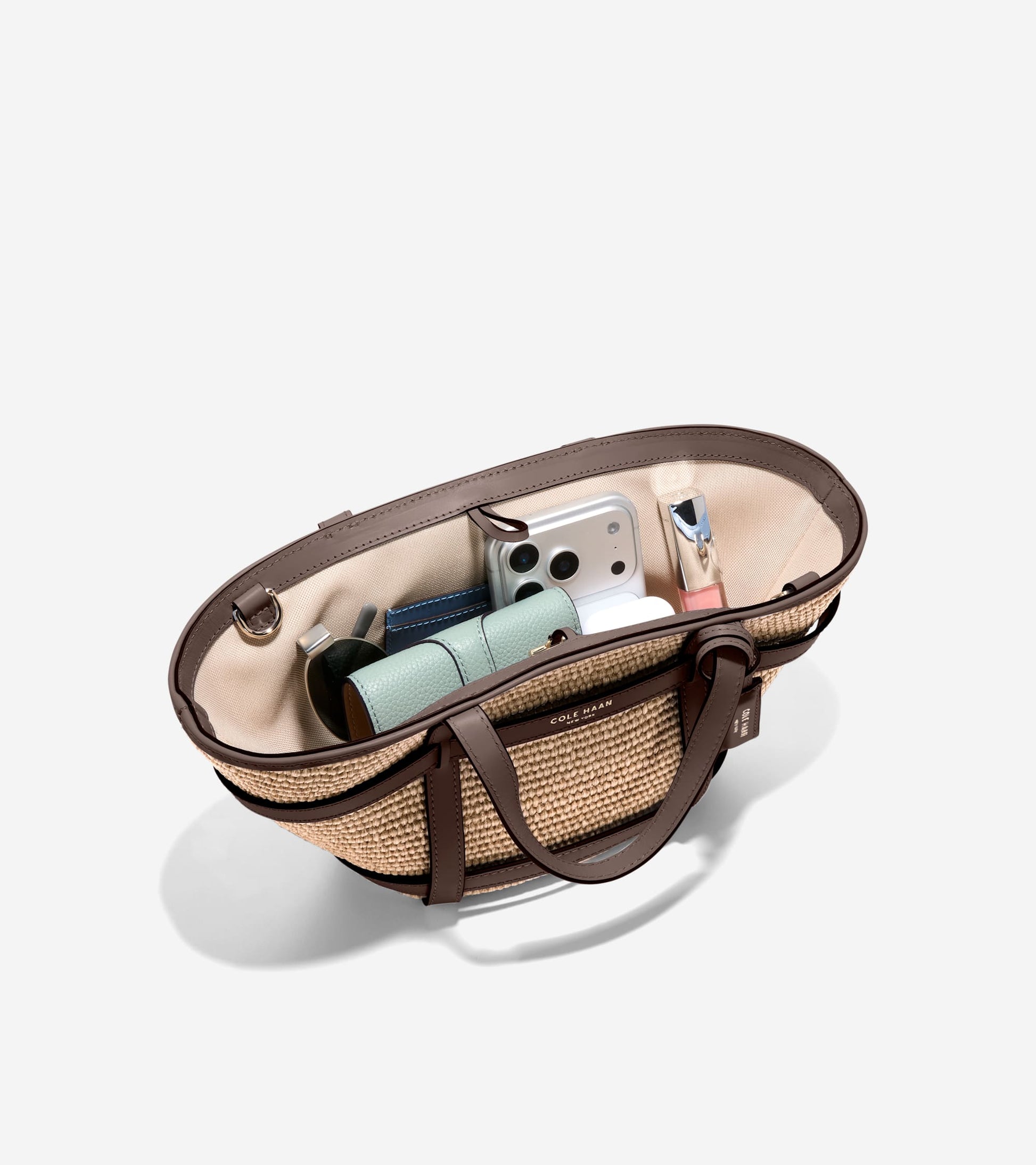 U08158:NATURAL RAFFIA/DK. CHOCOLATE:0000