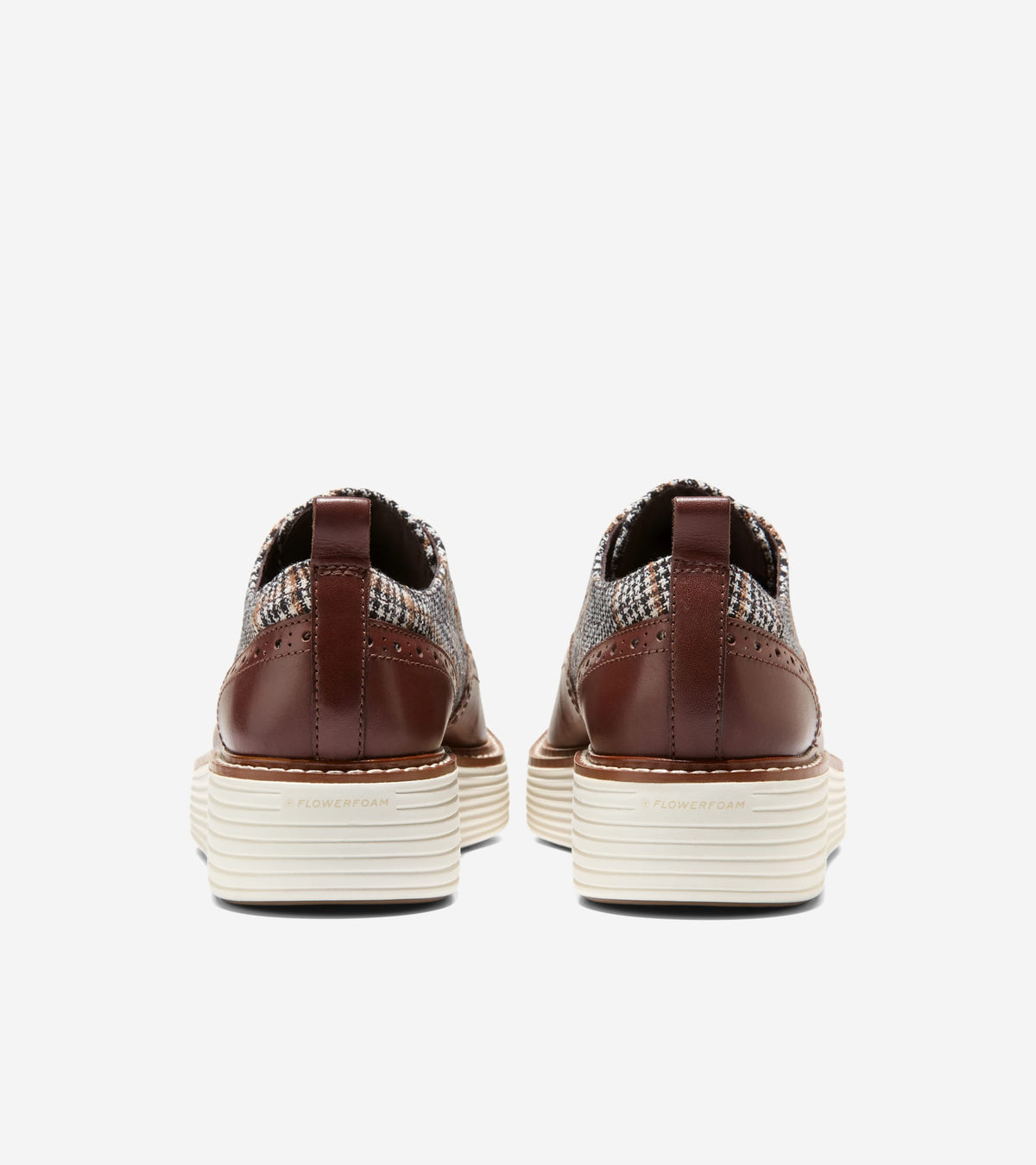 W38505:NEUTRAL PLAID / CH HICKORY LEATHER