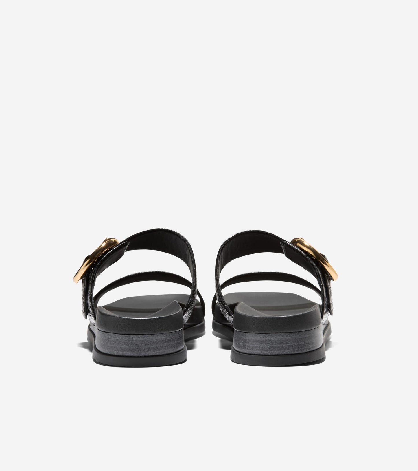 W35351:BLACK CROC PRINT LEATHER