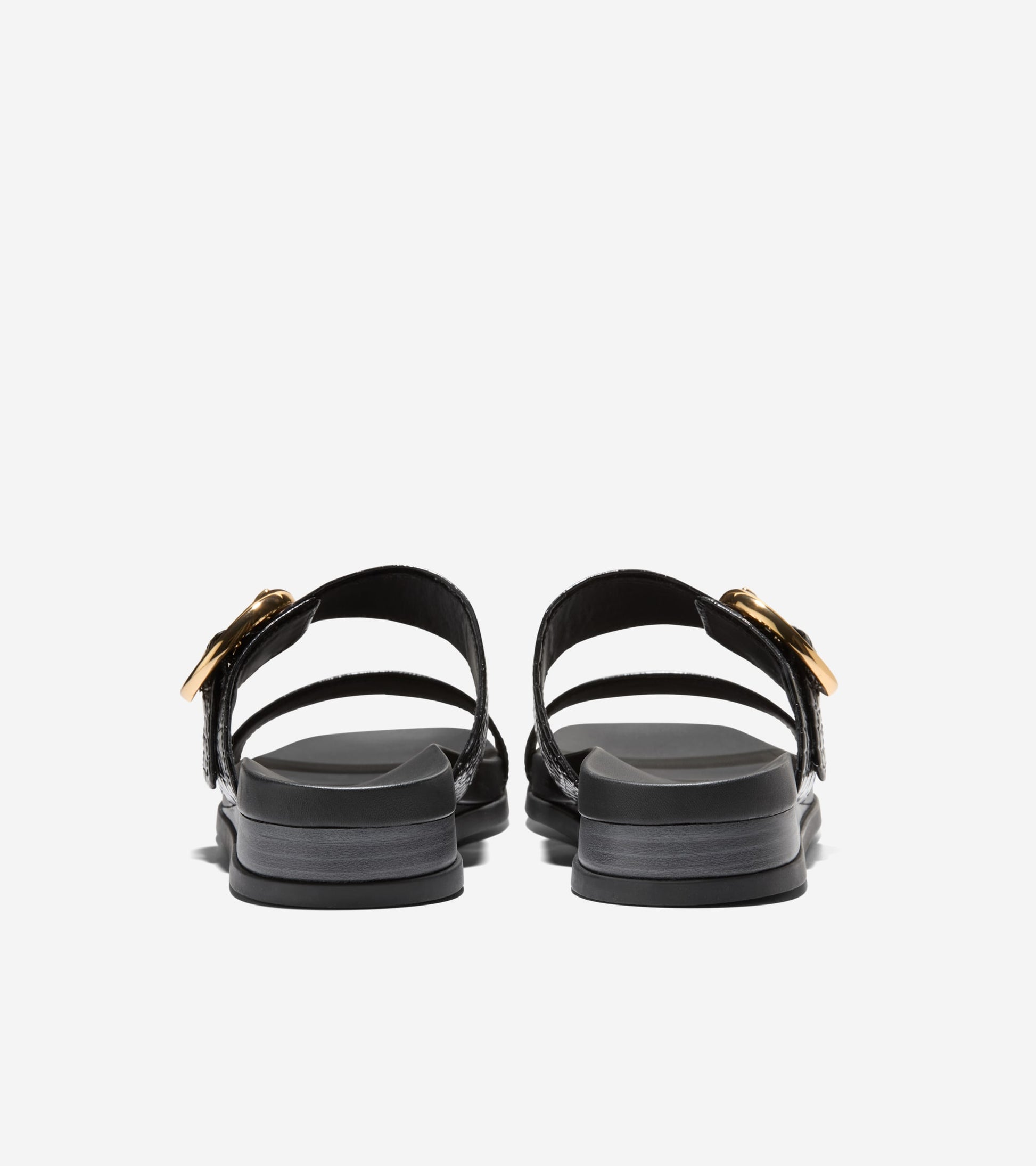 W35351:BLACK CROC PRINT LEATHER