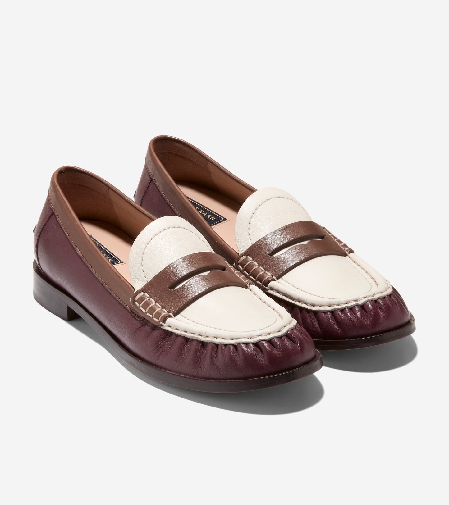 W37329:CH BLOODSTONE / FONDUE FUDGE / IVORY LEATHER