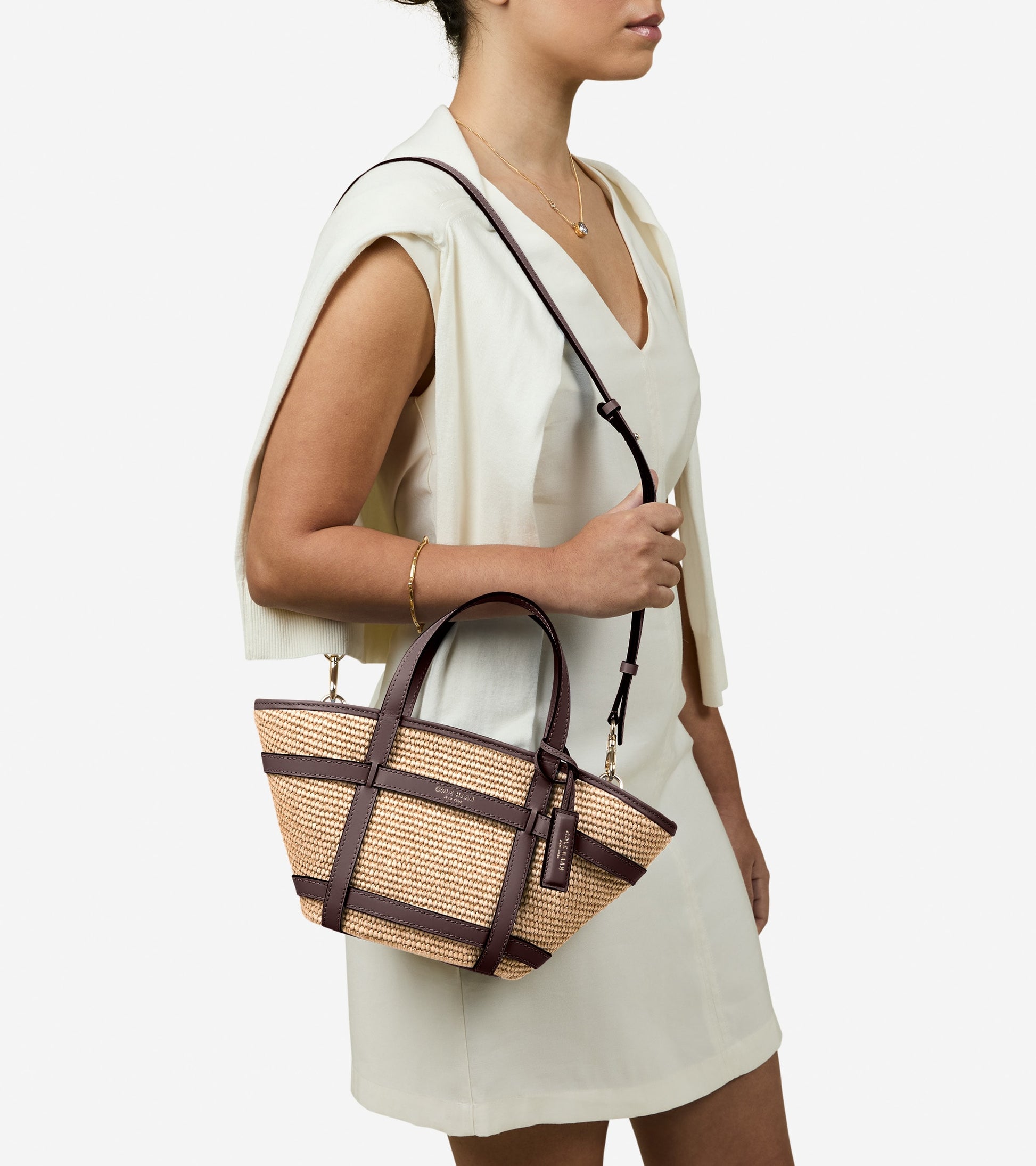 U08158:NATURAL RAFFIA/DK. CHOCOLATE:0000