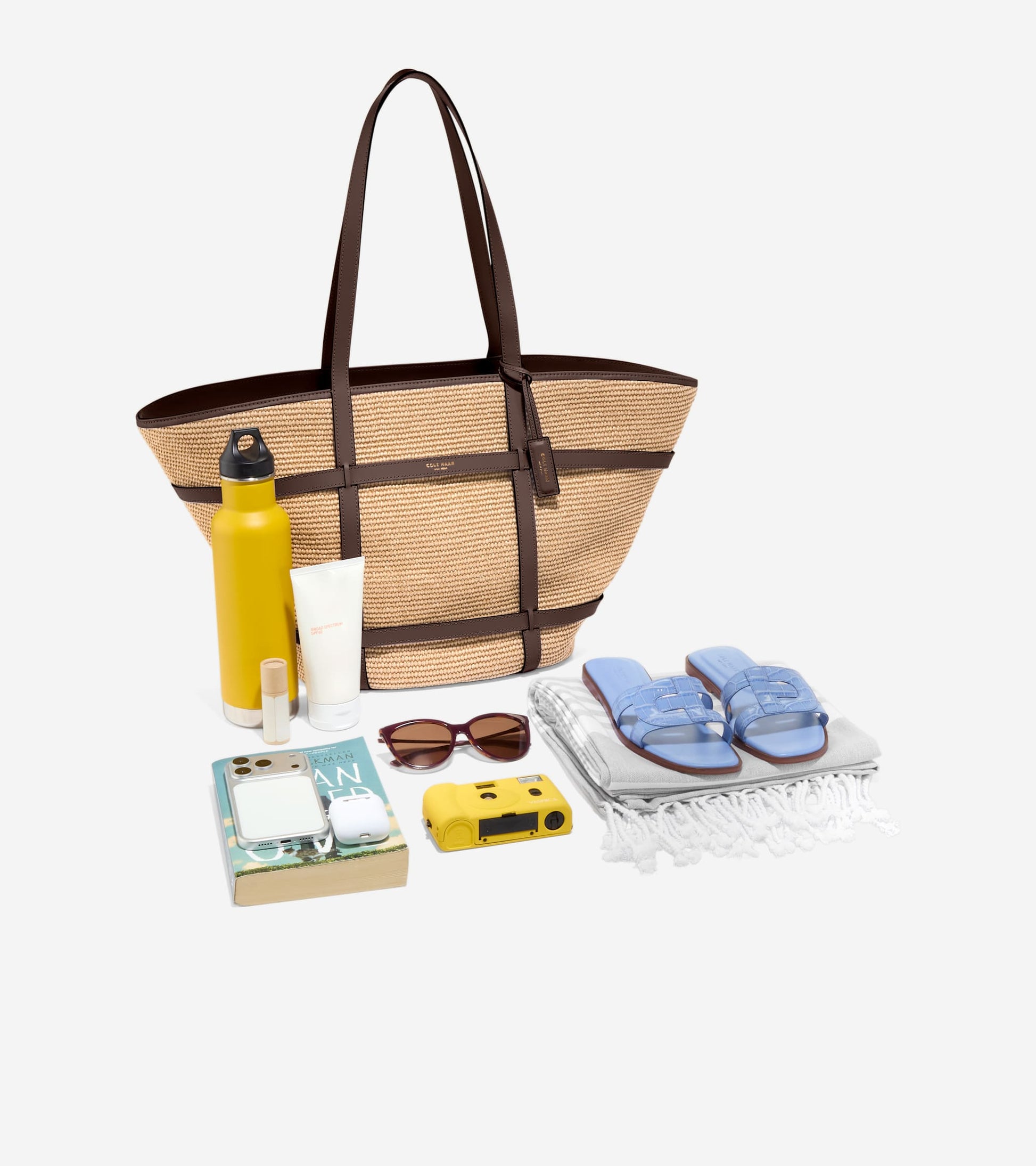 U08153:NATURAL RAFFIA/DK. CHOCOLATE.:0000