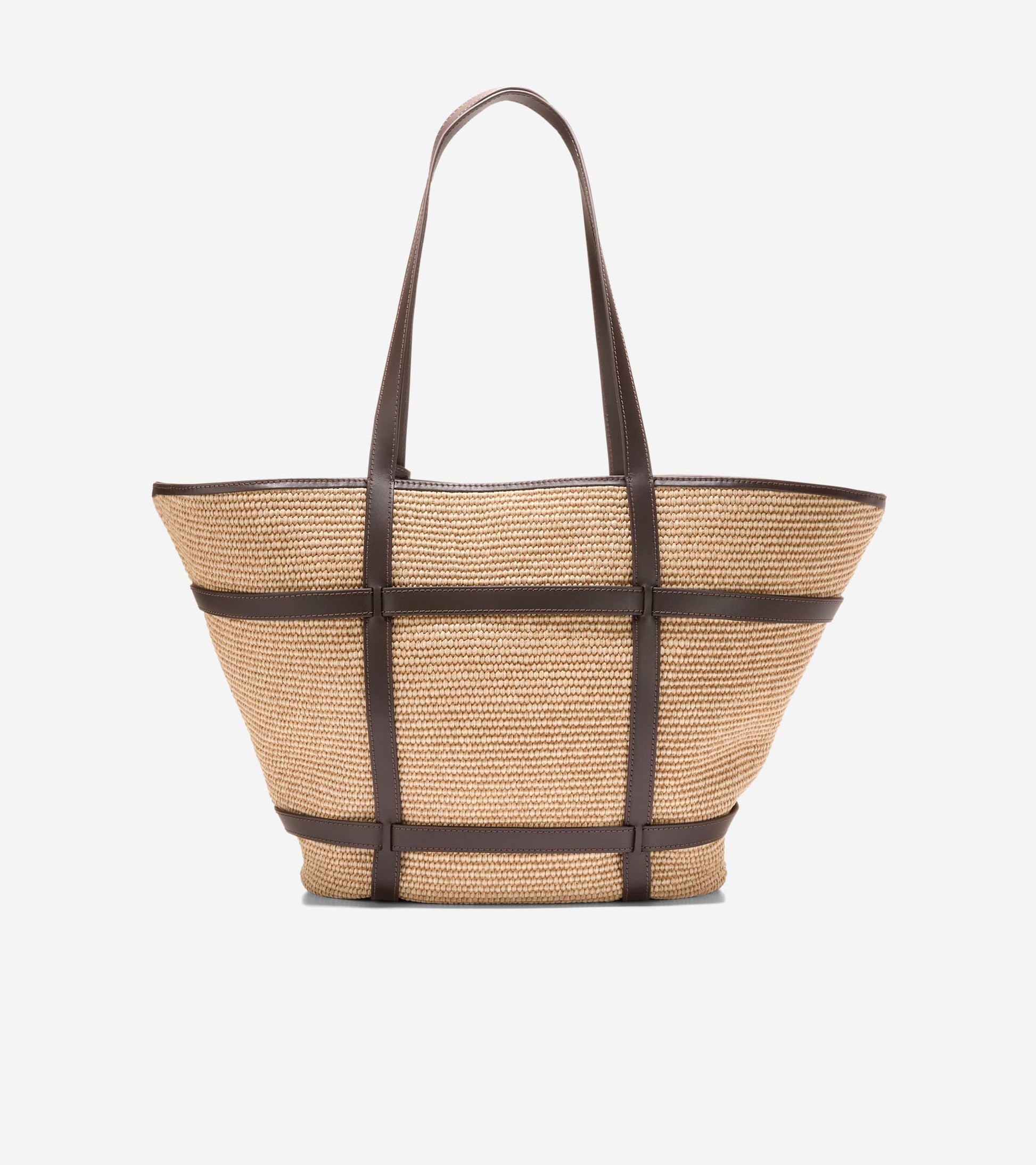 U08153:NATURAL RAFFIA/DK. CHOCOLATE.:0000